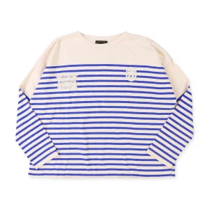 Lacy Striped Long Sleeve Tee(LADIES)